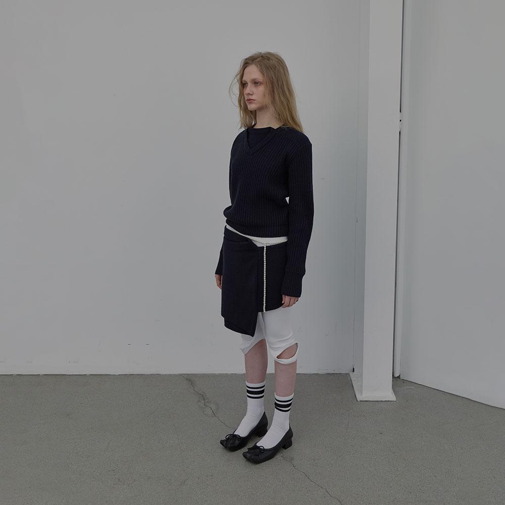 LCDC™ Double Layer Knit Skirt (Navy)