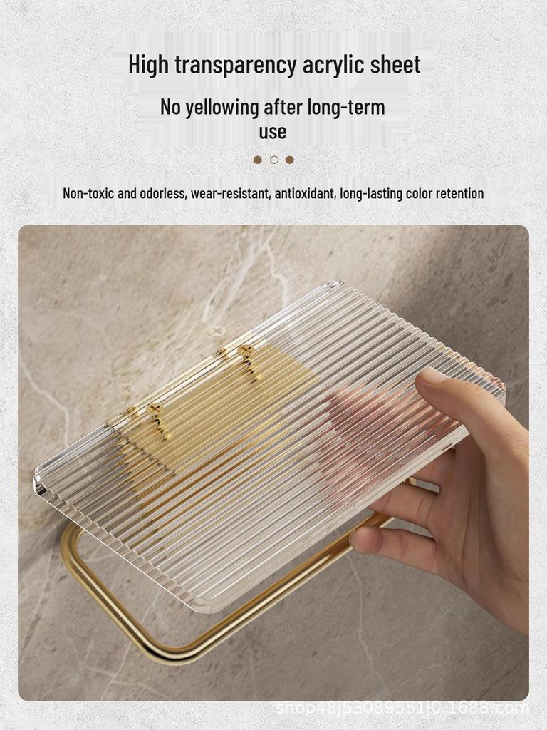 Акриловый держатель для салфеток: Настенный диспенсер для бумаги для ванной комнаты без сверления