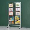 Mobile Art Display Stand: Vertical Folding Grid for Art Exhibitions and Kindergarten Art Shows