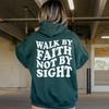 Walk Faith Not By Sight  Hooded Fleece Sweatshirt For Women Autumn And Winter  New Design Niche Sweatshirt