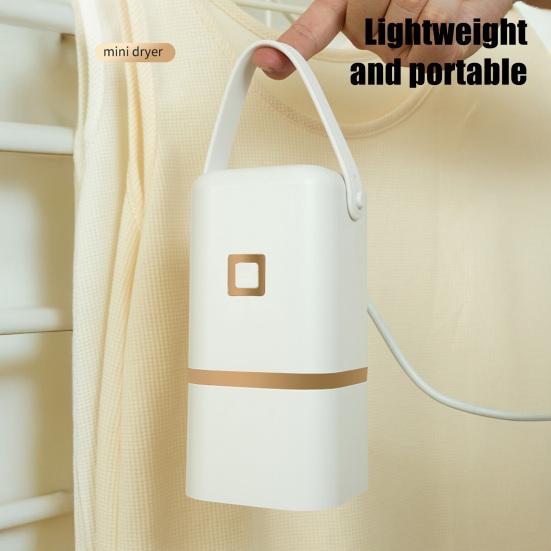 Электрическая сушилка для одежды Мини-сушилка для белья с функцией таймера Простая в использовании Низкий уровень шума Маленькая компактная электрическая сушильная машина с сушильным мешком