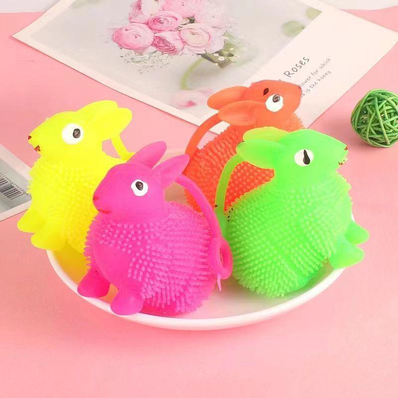 Красочный светящийся эластичный мяч-игрушка «Кролик» — популярный детский симулятор поставок