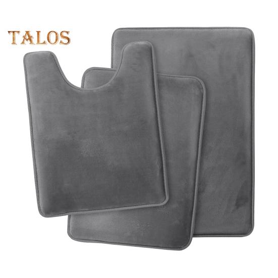 Комплект из 3 ковриков для ванной, впитывающие, быстросохнущие коврики для ванной, U-образный контурный коврик для унитаза, нескользящий коврик для ванной комнаты, декор для ванной комнаты, комфорт