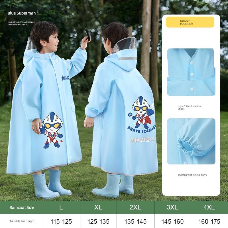 Raincoat for Students for School Children Raincoat for Kindergarten Boys Girls Schoolbag Position 2025 New Poncho