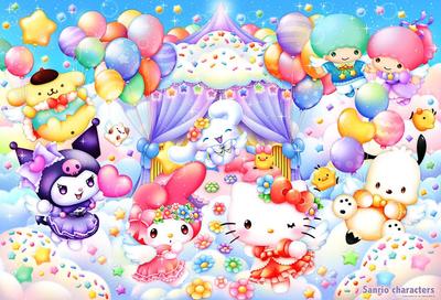 Пазл Beverly Jigsaw Sanrio Angel Party x 72, 1000 деталей, Персонажи, (49 см), Япония, 1000-077