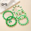 5/6/7/8 шт. браслет Shamrock набор St. День Святого Патрика Ирландские бисерные украшения со стеклянными бусинами и подвесками Браслет-талисман на удачу для праздничных торжеств