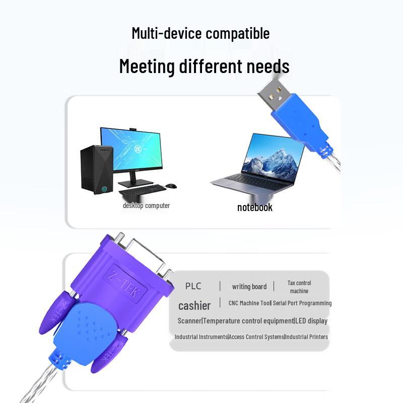 Z-TEK USB to RS485/422 Serial Converter Cable