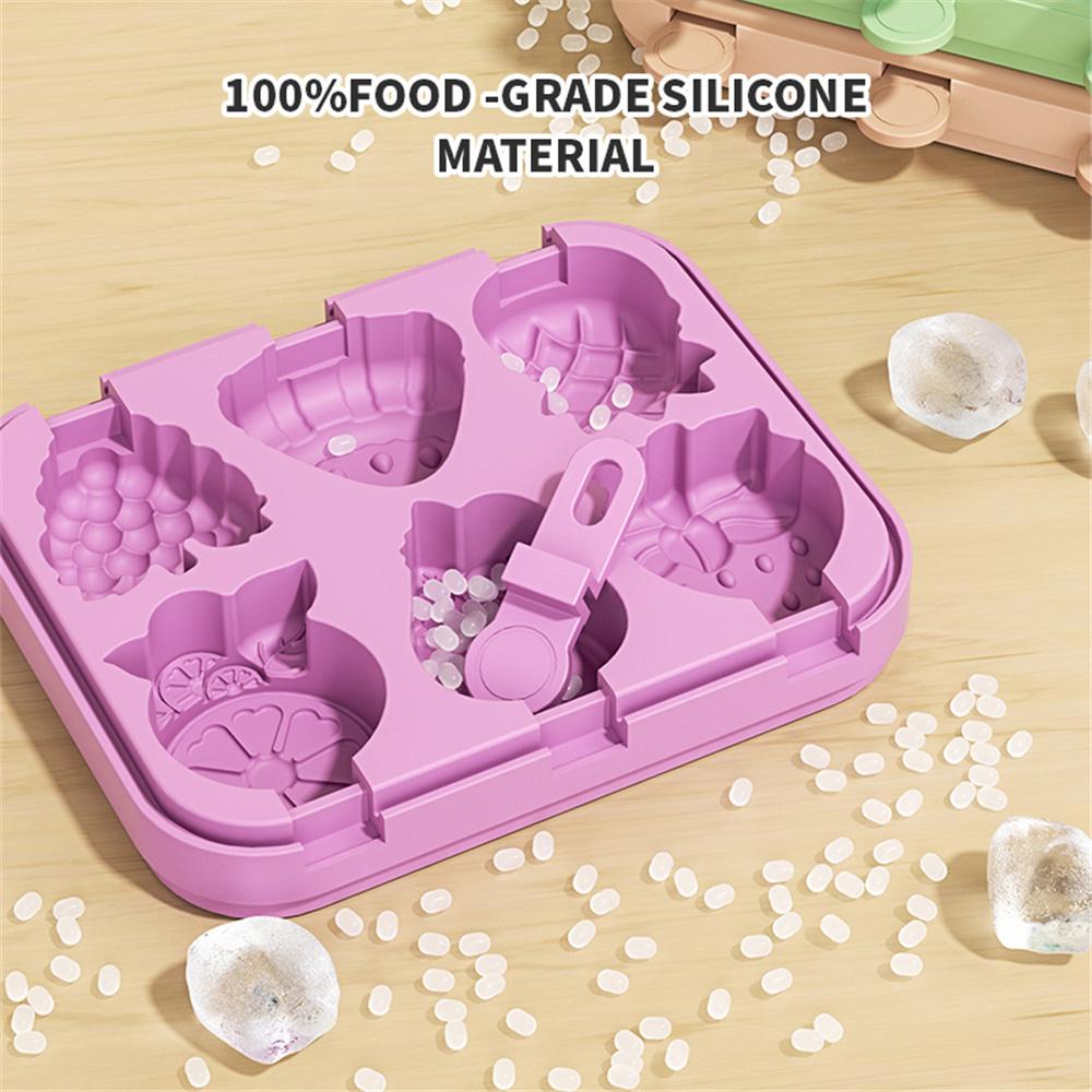 Силиконовая форма для эскимо 6-гнездная в форме фруктов Мини-форма для эскимо Забавная форма Форма для домашнего эскимо Не содержит БФА