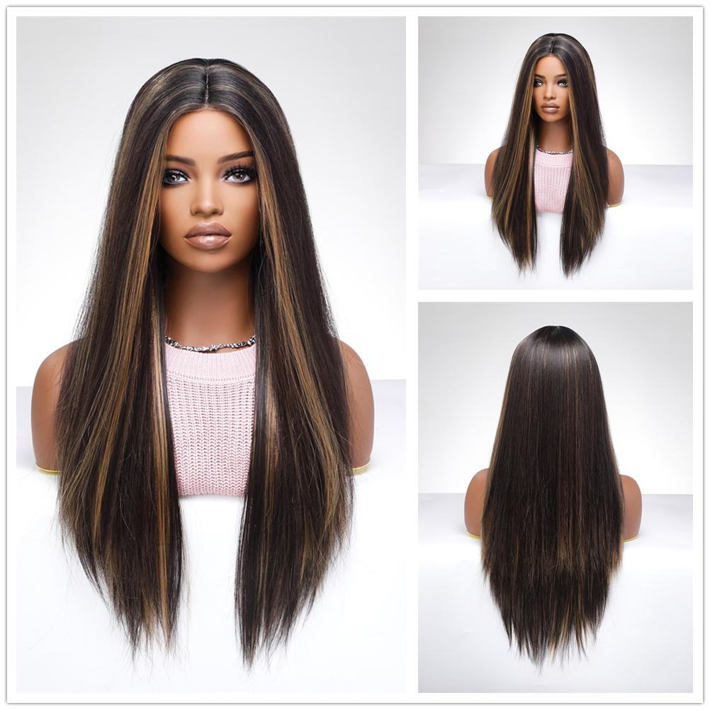 AlAN AETON Белый Блондинка Парик Парики Фронта Шнурка Синтетические Волосы Женский Длинный Прямой Парик Женский Женский Косплей Бесплатная Доставка Высокая Плотность