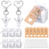24 Pieces Angel Keychains Favor Baptism Party Favors Baptism Boxes White Organza Bags With Tags