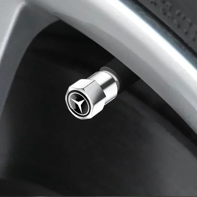 UKY5 Колпачки на ниппель автомобильных шин Стиль с накаткой Колпачок на вентиль шины Колпачок на шток колеса Воздушный клапан Для Mercedes Benz W211 W204 W210 CLA GLA