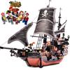 652Pcs Pirates of The Caribbean Black Pearl Ship Models Bricks Building Blocks Children Bricks Diy Educational Toys Gift