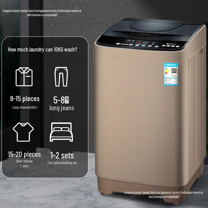 Полностью автоматическая стирально-сушильная машина 10 кг с компактным пульсатором для дома и аренды