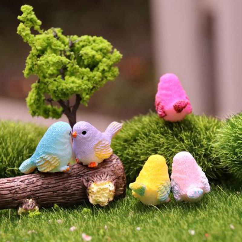 Artificial Little Bird Figurine Animal Model Home Decor Mini Garden Accessories