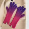 Thick Knit Gloves Gradient Touchscreen Gloves Fashion All Finger Gloves  For Women Men