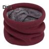 Winter Cycling Scarf Double-Layer Neck Warmer Knit Thickened Fleece Lined Elastic Soft Circle Scarf Neck Gaiter