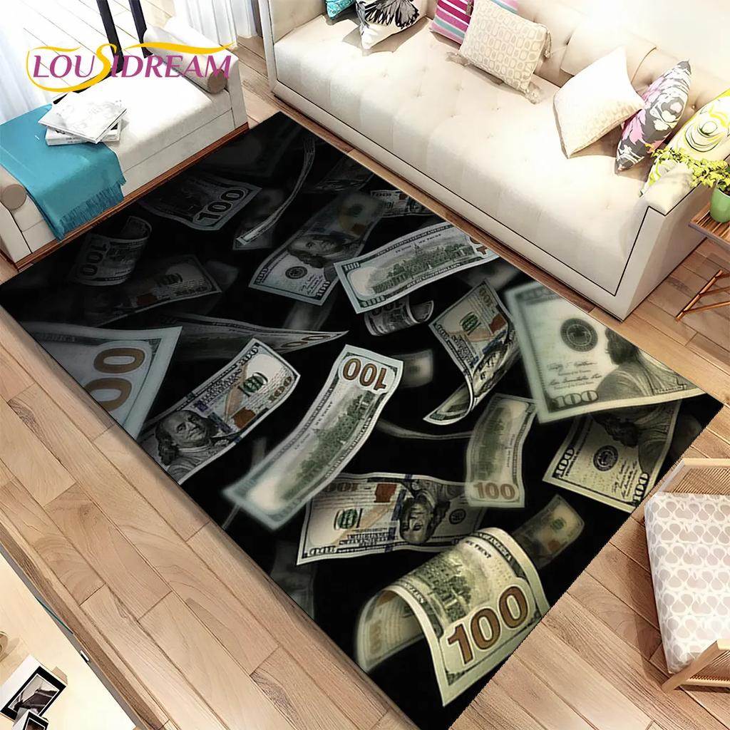 3D иллюзия, доллар, евро, деньги, узор, коврик, ковер для дома, гостиной, спальни, дивана, коврик для двери, детский нескользящий напольный коврик