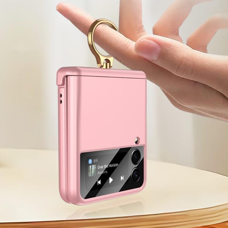 Для Samsung Galaxy Z Flip3 5G GKK Магнитный чехол-книжка с шарниром и держателем-кольцом
