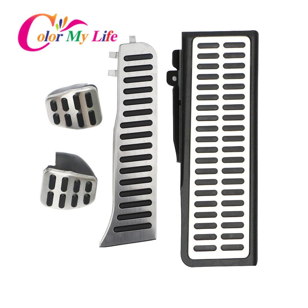 Автомобильные педали с левым рулем для Volkswagen VW Tiguan 2009-2016, нержавеющая сталь AT MT, крышка педали газового тормоза, подставка для педали