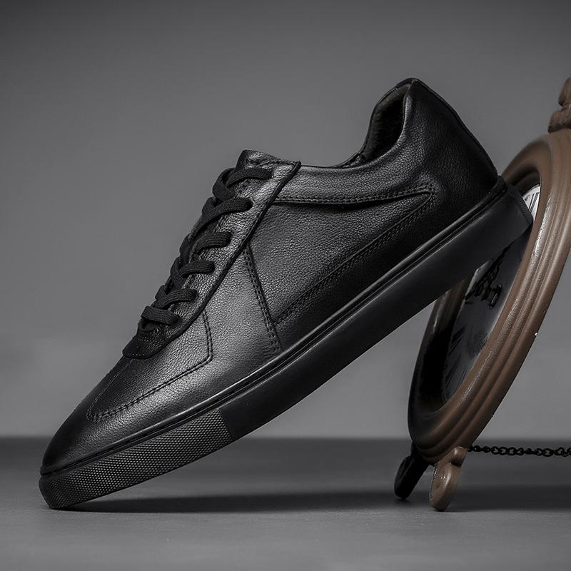 Модная повседневная кожаная мужская обувь для скейтборда Стильные брендовые мужские кроссовки Комфортная повседневная обувь Уличная вулканизированная обувь Tenis Masculino