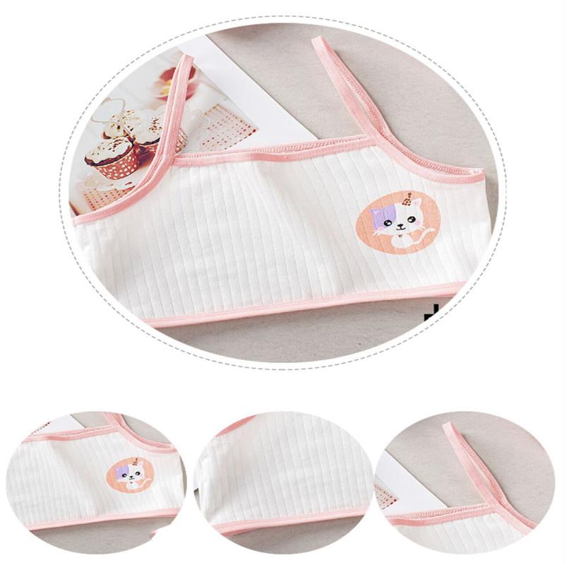 Нижнее белье для девочек-подростков из 4 предметов, детский хлопковый тренировочный бюстгальтер для детей-подростков, укороченный топ для подростков 8-14 лет