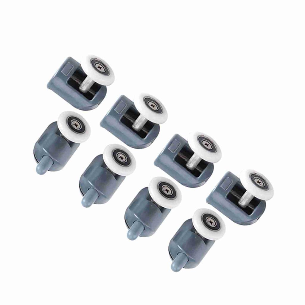 8 X Twin Bottom Top Shower Door Rollers Pulleys Wheels Runners Bathroom Single Wheel