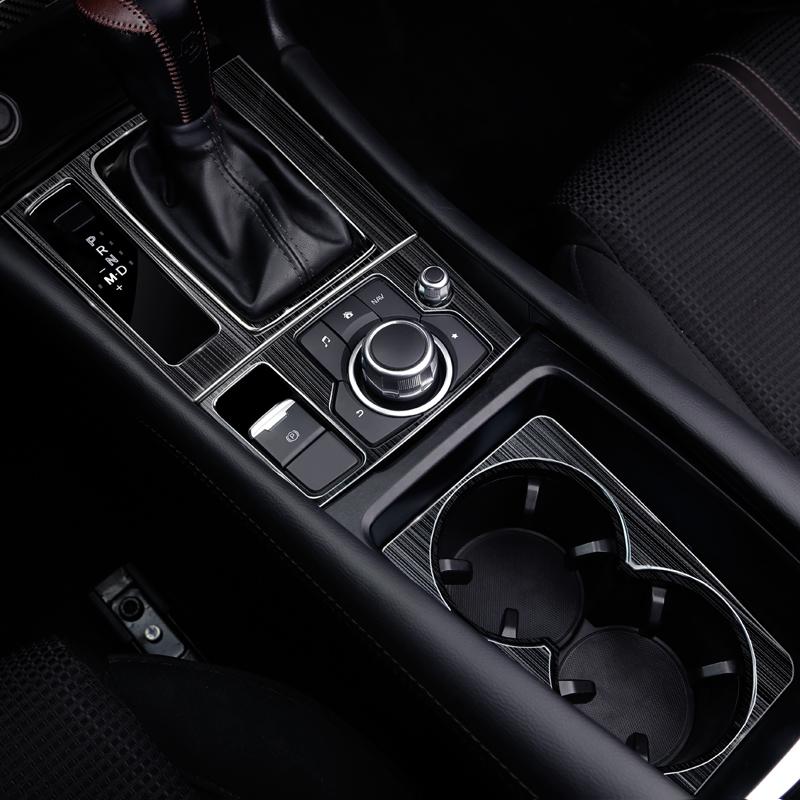 Car Console Gearbox Panel Trim for Mazda 6 Atenza 2015 2016 2017 2018 Frame Cover Sticker Strips Garnish Accessories Styling