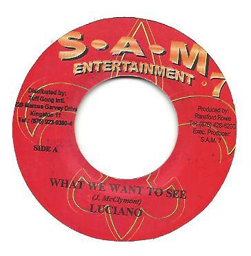 7-дюймовая пластинка LUCIANO - Что мы хотим видеть НИЧЕГО S.A.M. Entertai 2002 Ямайка Регги, Ска и Даб Б/У