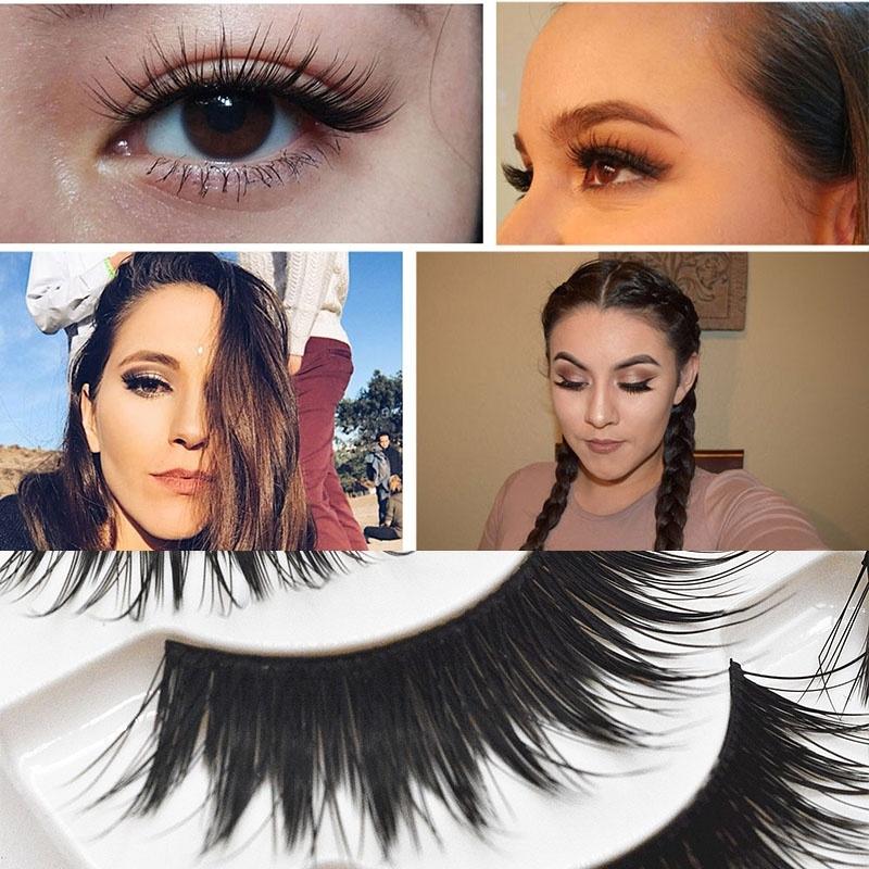 5 Pairs Handmade Black Voluminous False Eyelashes Makeup Very Thick Long Fake Eye Lashes Extention T