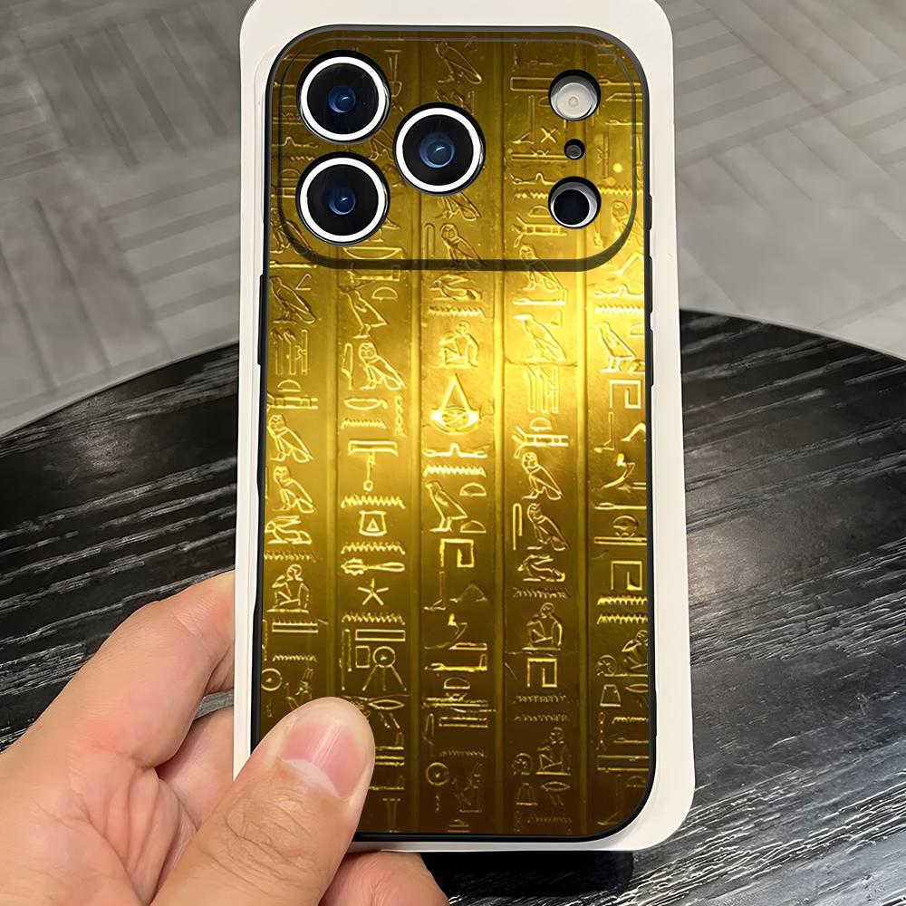 Древнеегипетский иероглифический чехол для телефона для iPhone 17 Pro Max 16 15 14 Pro Max 13 11 X Xs Xr 8 7Plus Силиконовый чехол