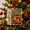 Christmas Cash Gift Ornament Holder Ornament, Acrylic Angel Santa Cat Money with Lanyard for Xmas Tree, Holiday Party Hanging Decoration Clear