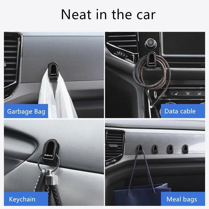 Seamless Wall Mounted Storage Hook Car Mini Hook Rack Multifunctional Simple Storage Rack Car and Home Universal Hanging Hook