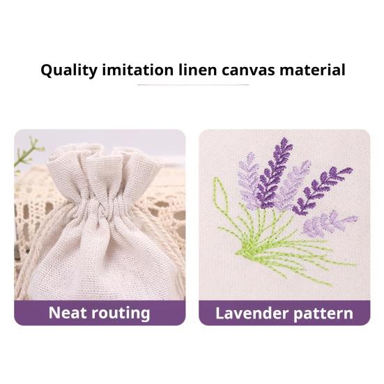 12 шт., сумки с вышивкой лаванды, пустые сумки для хранения с завязками, износостойкие, широко используемые сумки для хранения конфет и ювелирных изделий