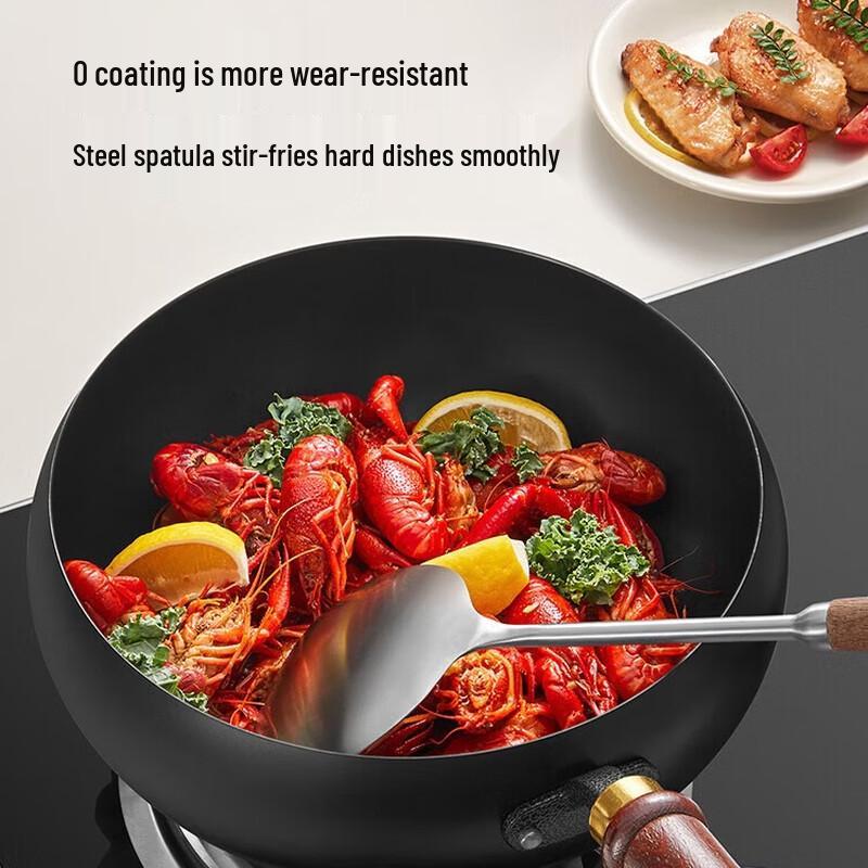 COOKER KING 24cm Flat Bottom Refined Iron Wok