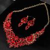 Exquisite Rhinestone Jewelry Set Crystal Crystal Necklace Set Necklace Earrings Set  Banquet