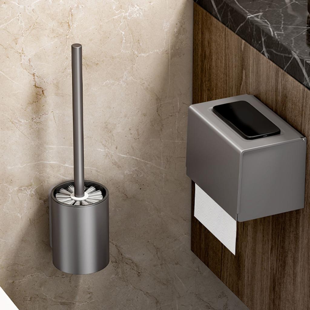 Настенный пластиковый держатель для туалетной щетки, не требующий сверления, щетка для унитаза с длинной ручкой для