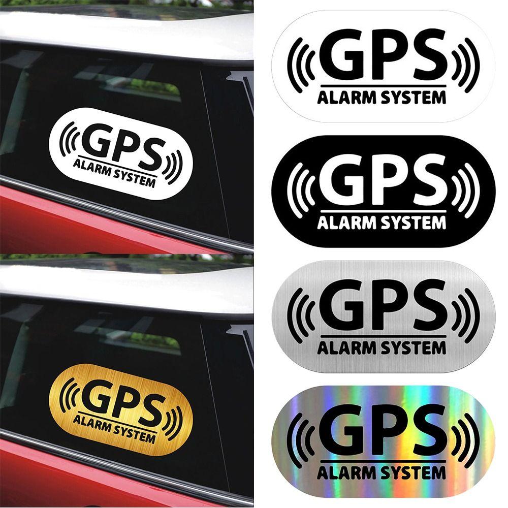 Multicolor GPS Tracking Alarm Sticker 16*8cm Alarm System Decal Reflective Warning Sticker