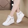 Women Winter Increased Wedge Sneaker White Shoes