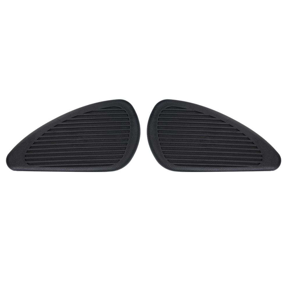 2Pcs Anti Slip Traction Pad Gas Fuel Tank Stickers Protector for Retro Motorcycle (Black)