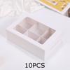 WTEMPO 10PCS Transparent Window Cupcake Packing Boxes White Dessert Pastry Storage Boxes Wedding Festival Party Gift Boxes