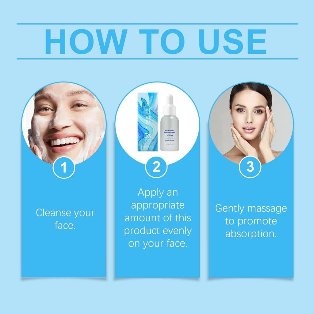 Увлажняющая сыворотка нежно питает кожу, увлажняет и осветляет кожу 30 мл