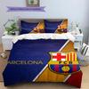 Постельное белье с узором ФК Барселона Домашний декор Подарок на день рождения (1 пододеяльник + 2 наволочки, без наполнителя)