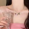 Colored Zircon Zircon Flower Necklace Geometry Design Luxury Jewelry  Women's Jewelry