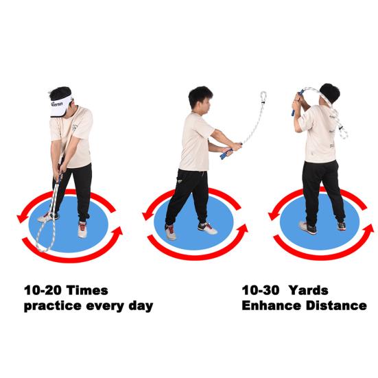 Golf Swing Practice Rope Posture Corrector Swing Trainer Fitness Rope Warm-up Exercise Gear Beginner Training Accessories