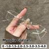 Unisex New Rimless Myopia Glasses Fashionable Classic Small Frame Myopia Glasses Ultra-light Anti-blue Light Goggles 0 To -4.0