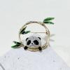 Exquisite Panda Bamboo Brooch Versatile Premium Sense Female Cute Corsage Temperament Pin Suit Coat Accessories