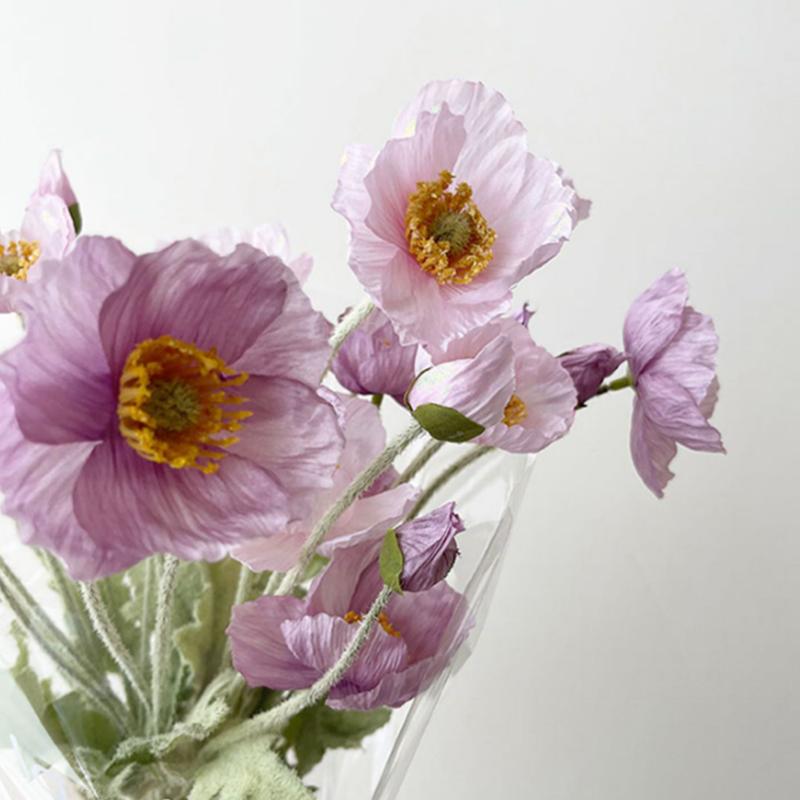 Высококачественные красивые искусственные цветы мака из шелка для дома