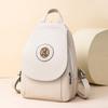 PU Backpack Women's Solid Color Large Capacity Travel Backpack