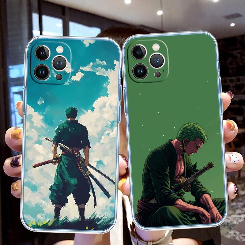 One Piece Zoro Soft Shell Transparent Phone Case for Motorola Moto G7 G8 G9 G84 G85 G73 G24 G15 Z2 Play Power Plus