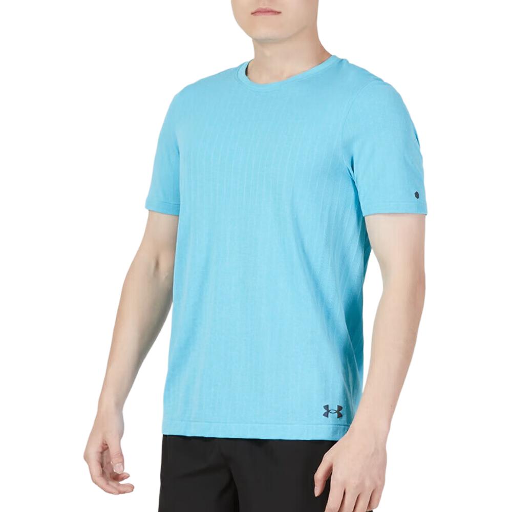 Under Armour Однотонная сетчатая спортивная футболка с круглым вырезом, мужские топы, ледниково-синий 1373724-433